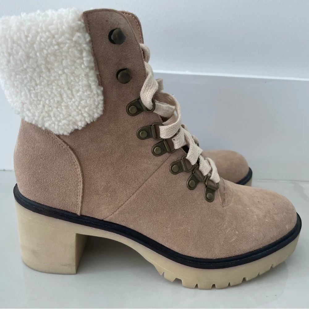 Mi.iM Tan Winter Boots with Rugged Design